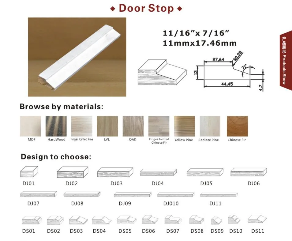 Durable MDF Trim Skirting Wood Deck Baseboard Mouldings