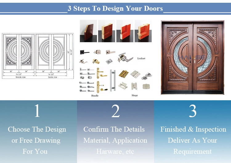 House Hotel Project Wood Doors Design PVC Film Moulded MDF Wooden Door