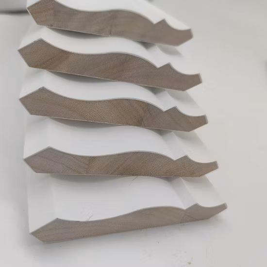 Molduras de madeira Paulownia branca/Molduras decorativas de madeira maciça de pinho bullnose chanfrado